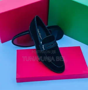 Ferregamo Full Black  Shoes for Men