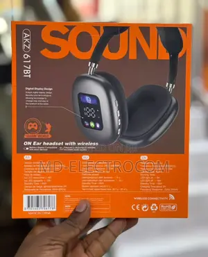 Wireless Headphones, Also Labeled as Akz 617bt Game World on-Ear