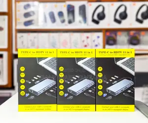 Usb C Hub 11 in 1 Adapter With Hdmi Vga Lan Usb 3.0 Card Reader