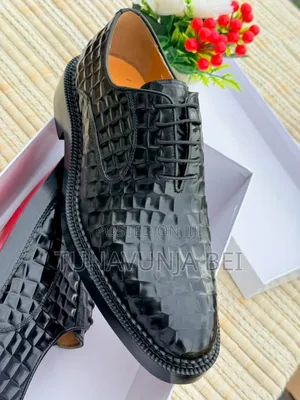 J M Weston Crocodile Shoes Black