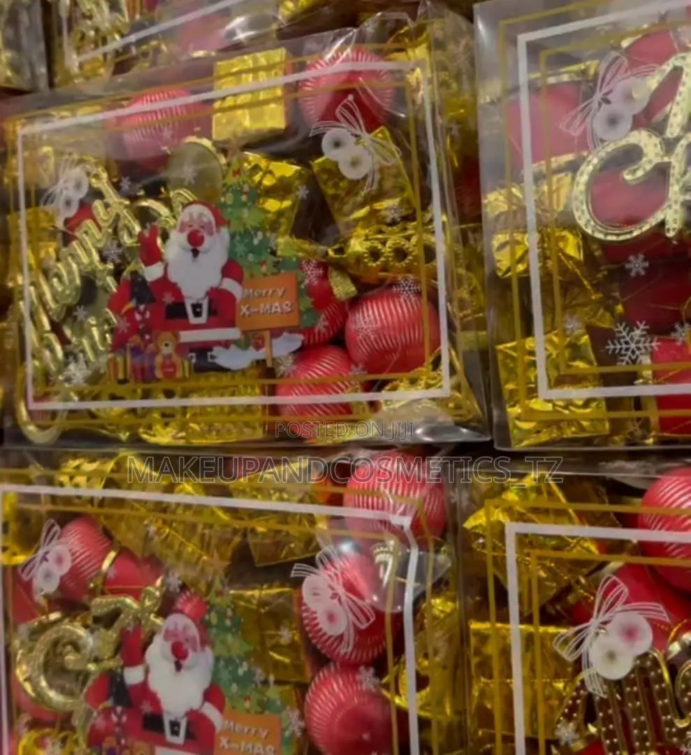 Gold Red Ornaments With Star /