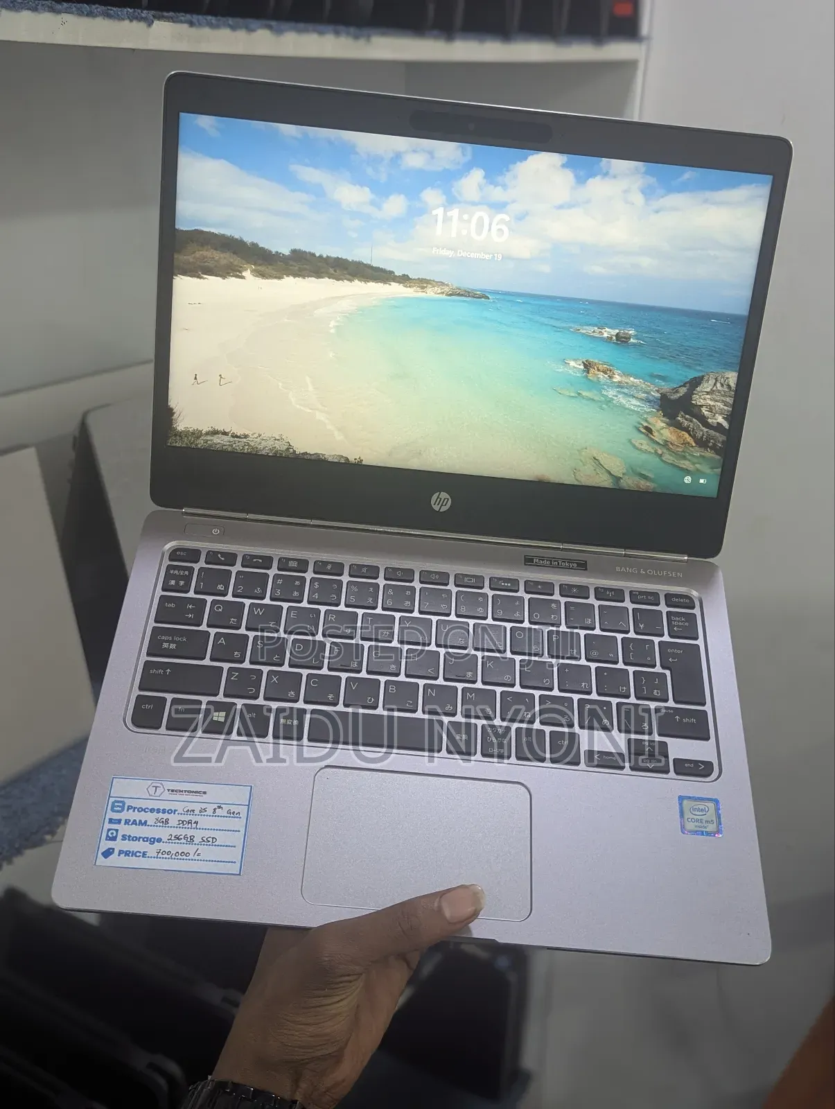 New Laptop HP EliteBook Folio 8GB Intel Core I5 SSD 256GB