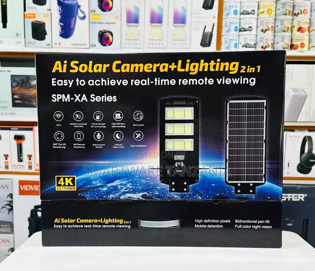 Ai Solar Camera Light 2 in 1 Wifi PTZ 360 Degree Night Vision App