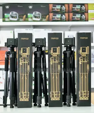 Professional Camera Tripod Stand Black Adjustable for Phone DSLR