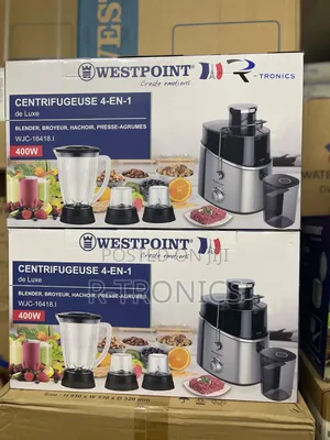 Westpoint Centrifugeuse 4 in 1; Juicer, Blender, Grinder, and Mincer