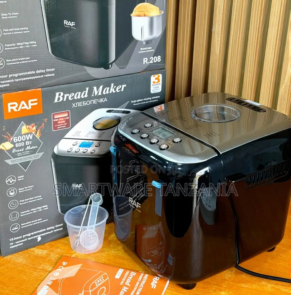 Raf Bread Maker Machine 600w Lcd Display Programmable Timer 1000g