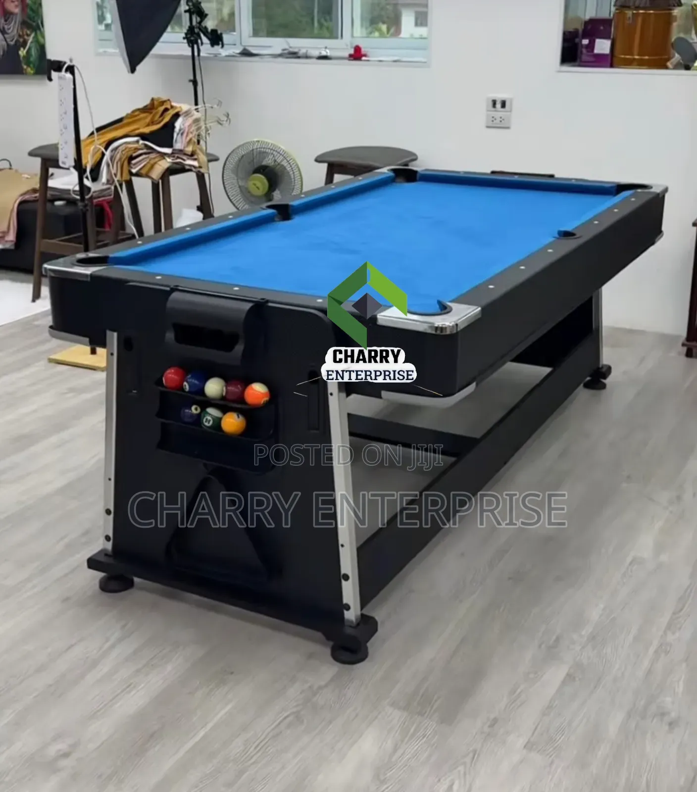 4 in 1 Luxury Classic 7ft Pool Table Air Hockey Tennis Dining Table