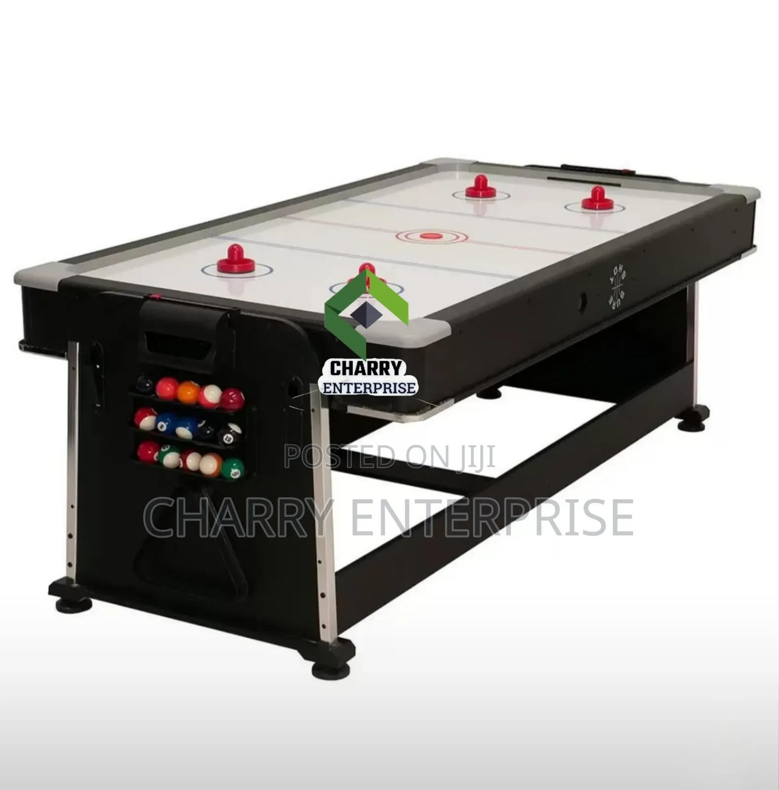 4 in 1 Luxury Classic 7ft Pool Table Air Hockey Tennis Dining Table