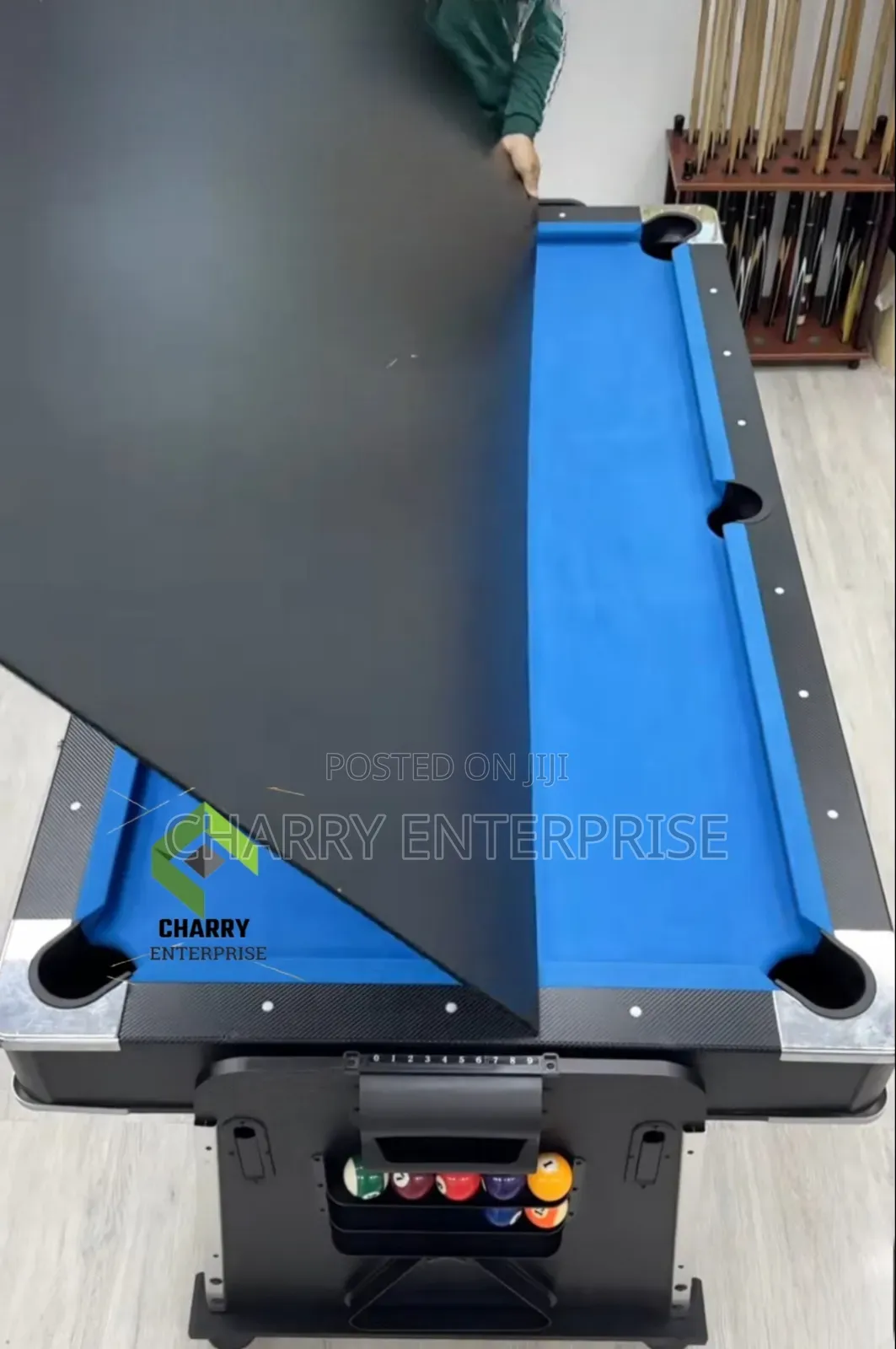 4 in 1 Luxury Classic 7ft Pool Table Air Hockey Tennis Dining Table