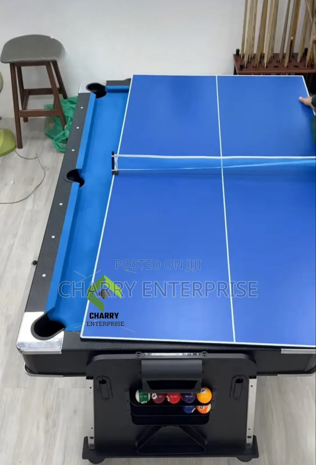 4 in 1 Luxury Classic 7ft Pool Table Air Hockey Tennis Dining Table