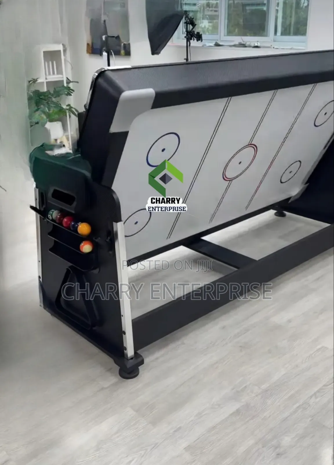 4 in 1 Luxury Classic 7ft Pool Table Air Hockey Tennis Dining Table