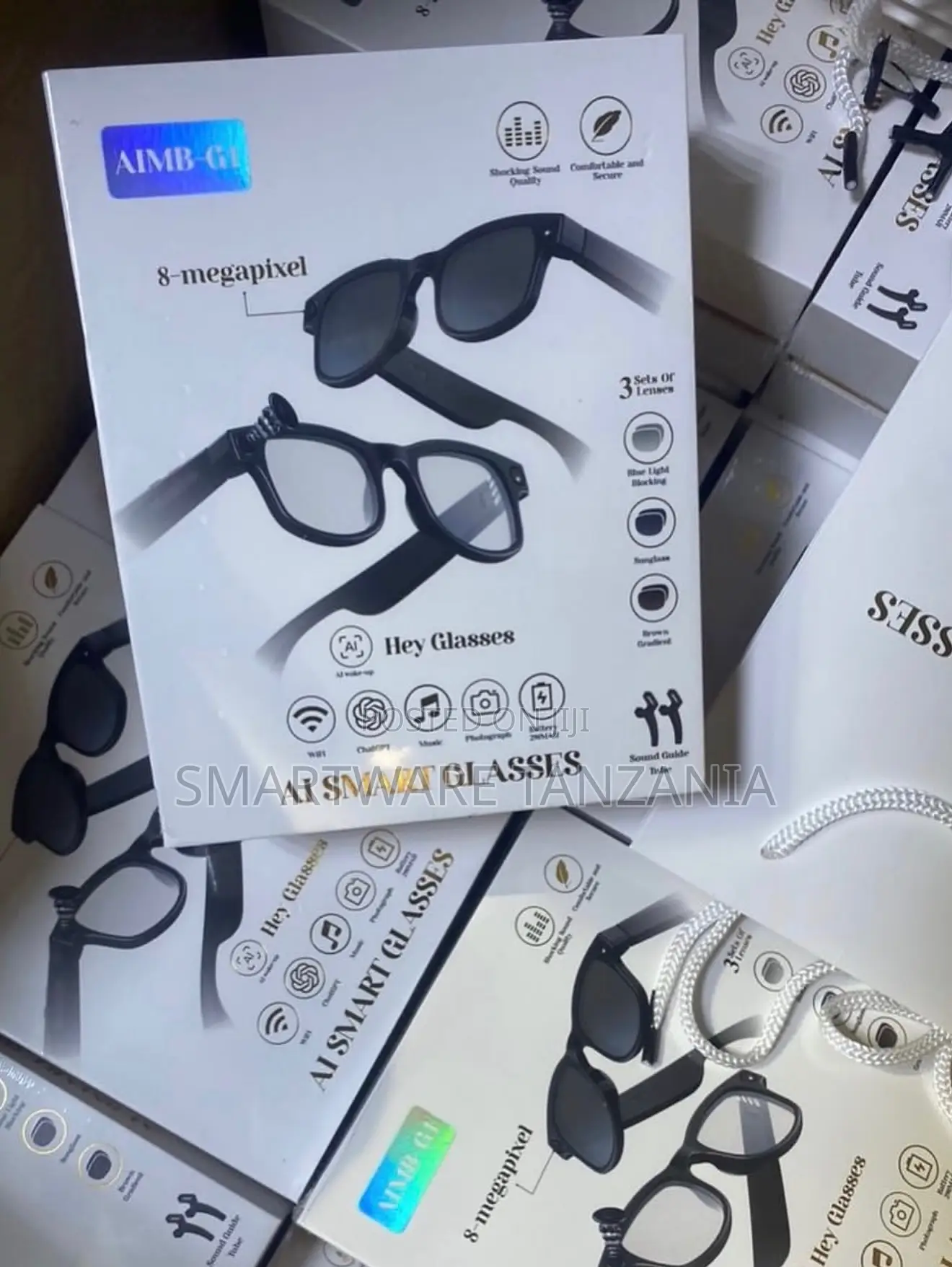 Aimb-G1 Smart Glasses 8mp Camera Wifi Chatgpt Voice Control