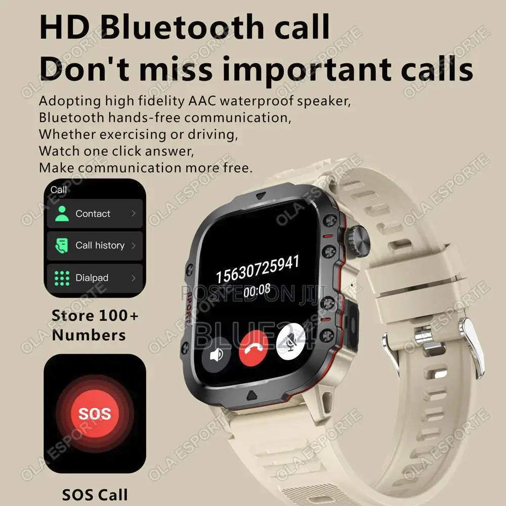 Military Al Voice Bluetooth Call Smart Watch