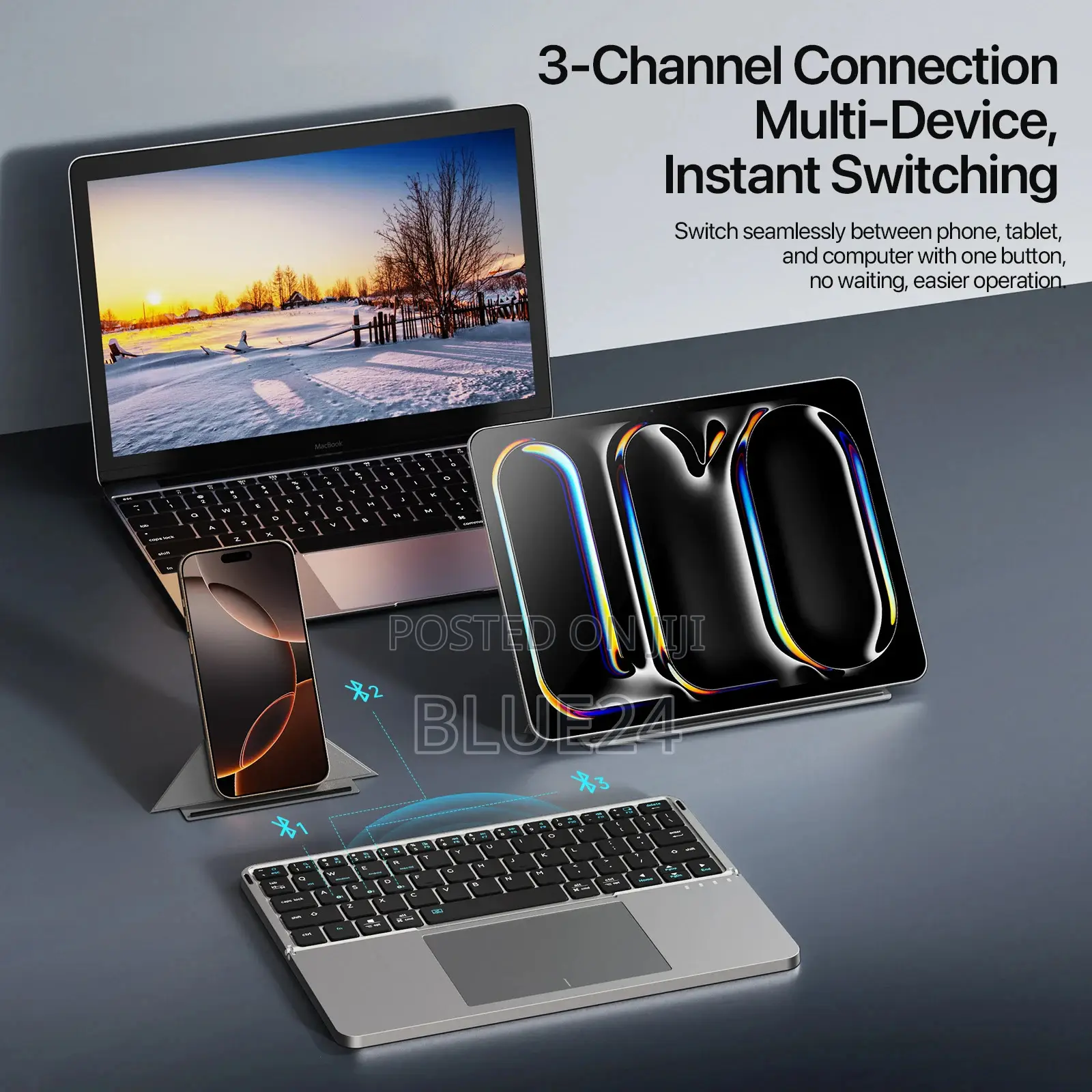 New Multifunctional Model Foldable Bluetooth Keyboard