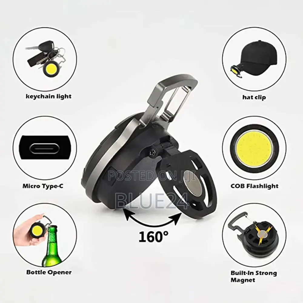 Portable Cob Keychain Flashlight