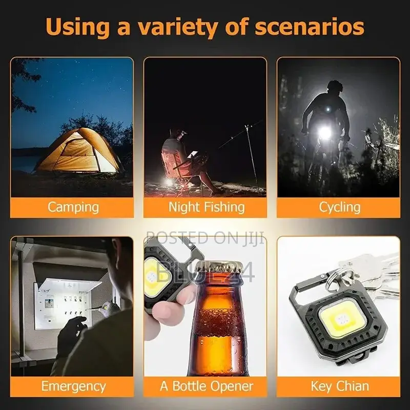 Mini Led Flashlight Magnetic Cob Outdoor