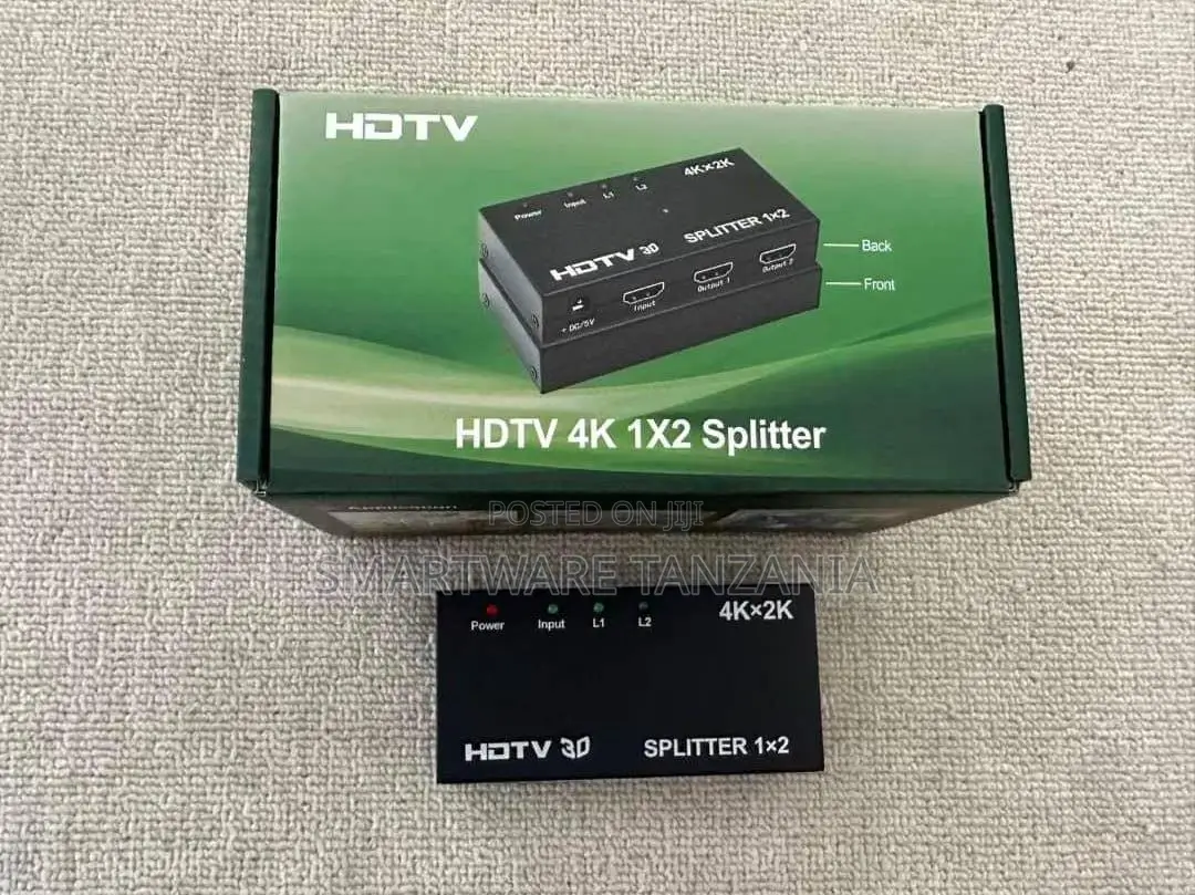 Hdmi Splitter 1x2 Dual Monitor Display Video Adapter 2-Way