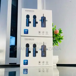  Wireless Lavalier Microphone Dual Transmitter for Phones