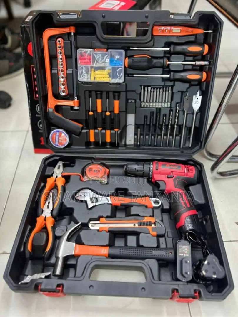 Professional Tool Set Cordless Drill Kit Comprehensive Storage