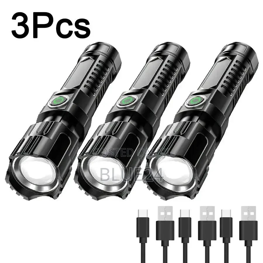 Ultra Bright Led Flashlights Portable Type-c Rechargeable