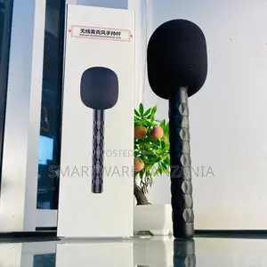 Wireless Microphone Handheld Stick Interview Recording Black