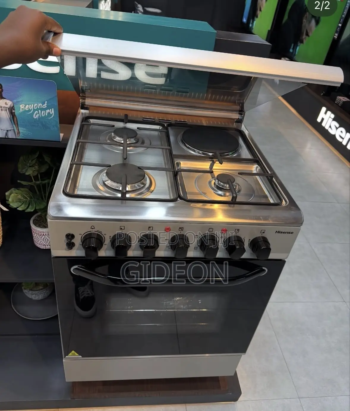 60*60cm-3 Gas Plates -1 Electric Plate -Electric Oven
