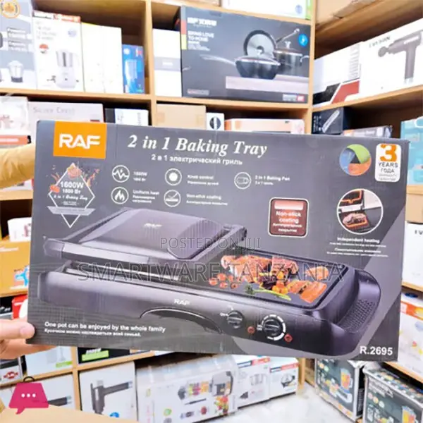 Raf 2-in-1 Baking Tray Electric Grill 1600w Model R.2695