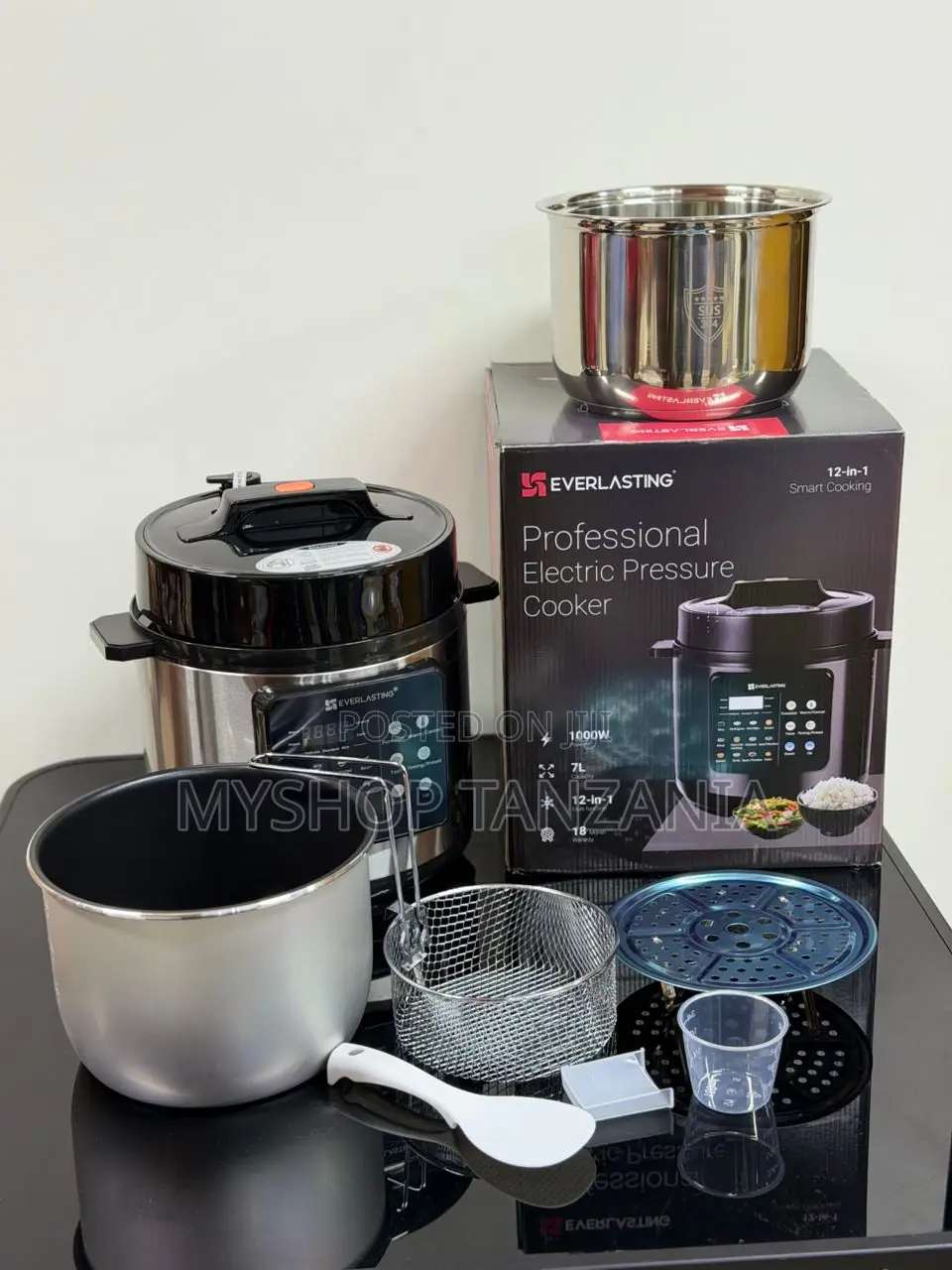 Everlasting Pressure Cooker Lita 7 Sufuria Mbili