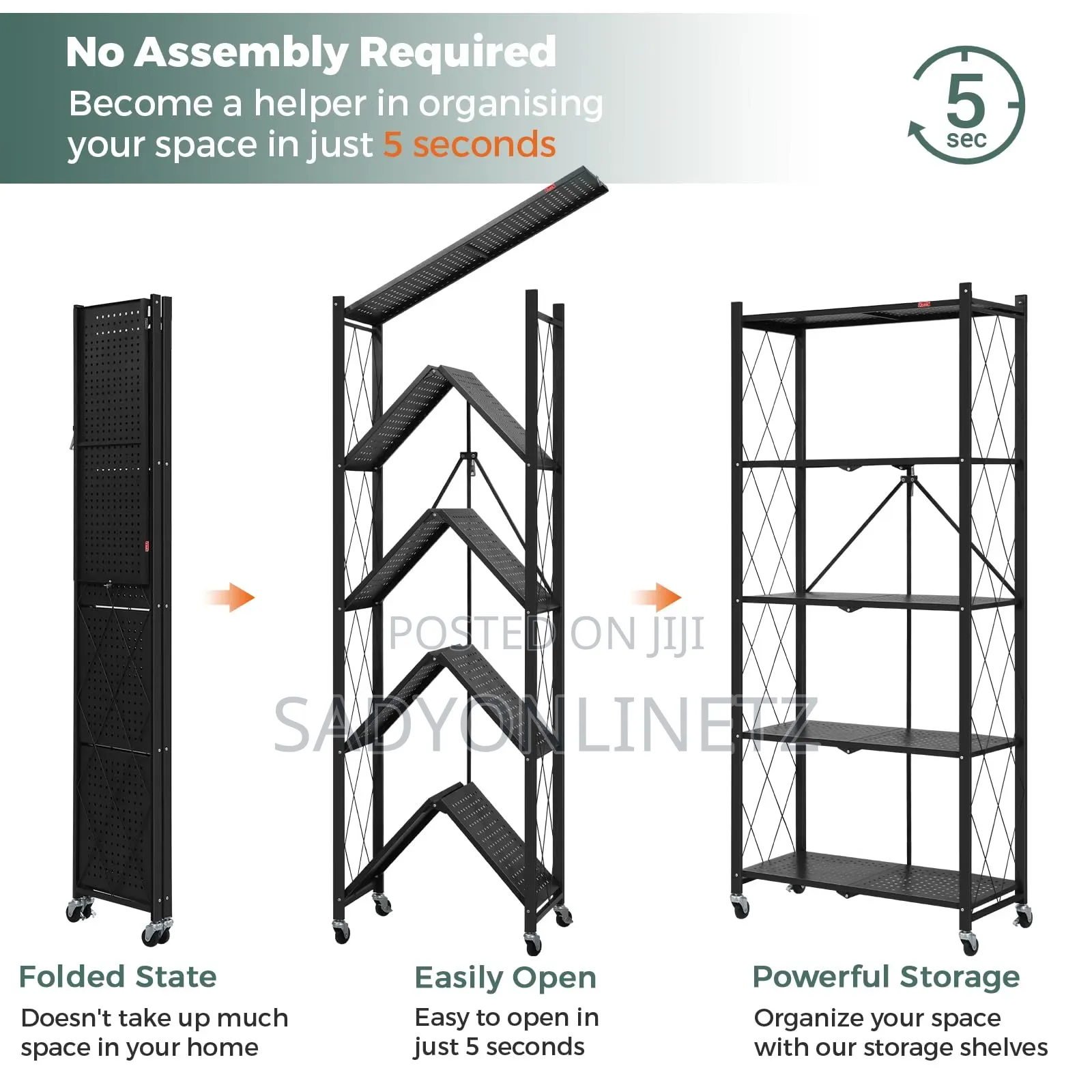 Foldable Storage Rack/Shelves 5layers