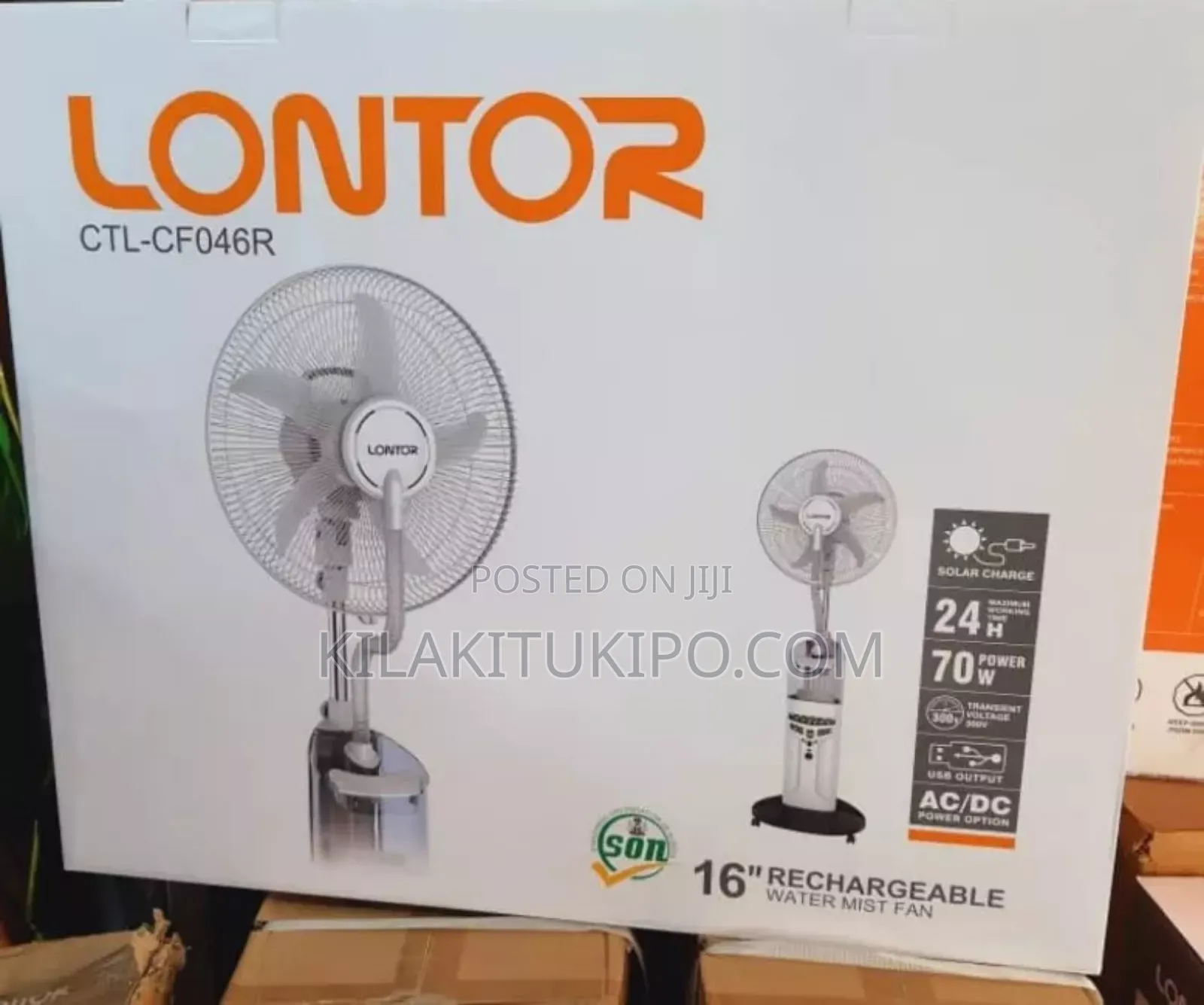 Water Mist Fan Rechargeable 24hr. Working Time