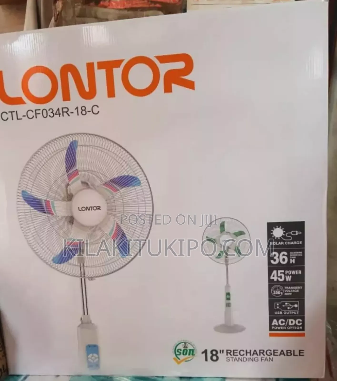 18"Rechargeable Standing Fan