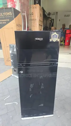 Airlux Fridge Black 118l Double Door