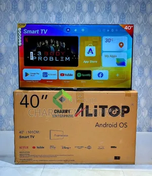 Alitop Smart Android 14 Frameless Tv 40 Inch 
Youtube, Netflix