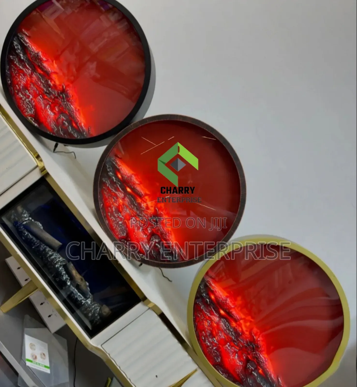 Classic Led Fireplace Round 45cm Haibadili Rangi