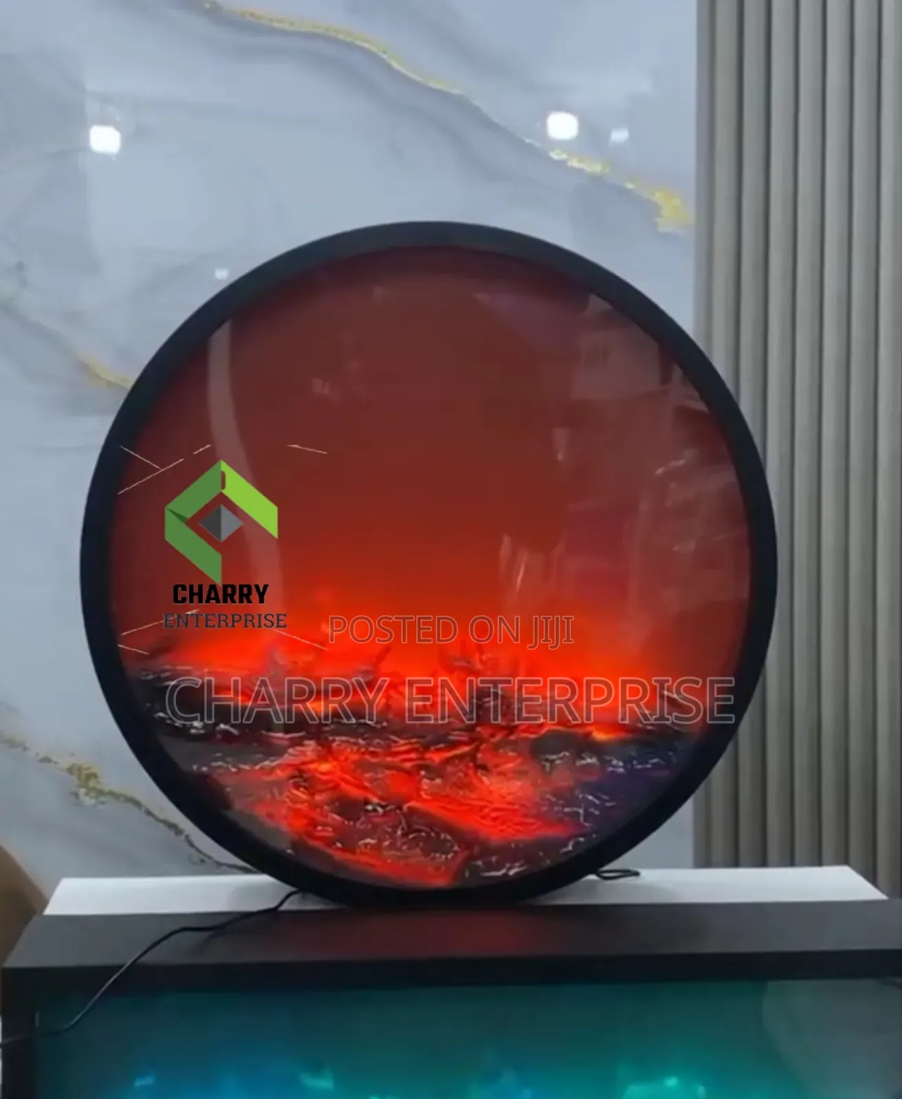 Classic Led Fireplace Round 45cm Haibadili Rangi
