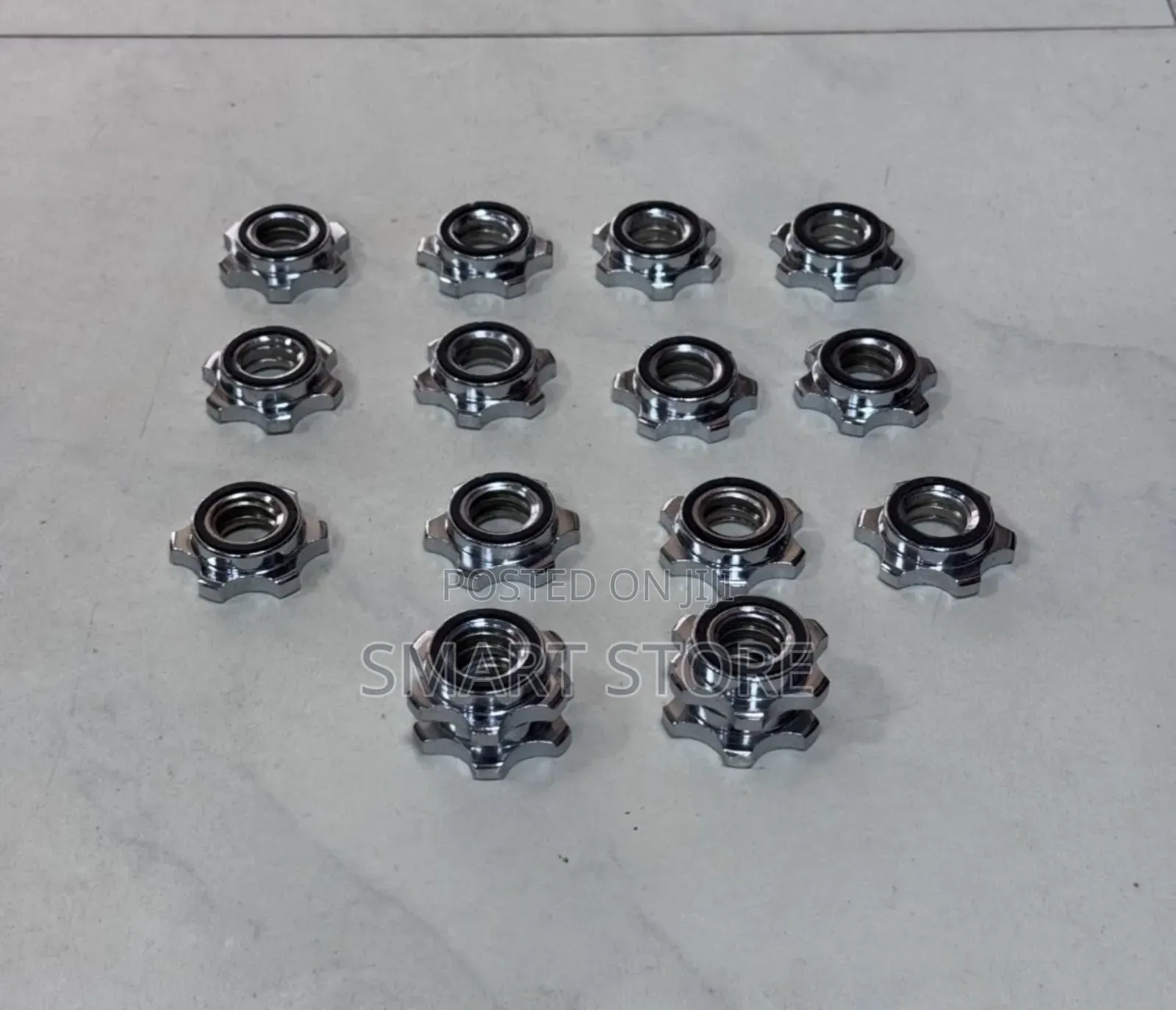 Spin Lock Collars (Threaded Bar Nuts) Pair