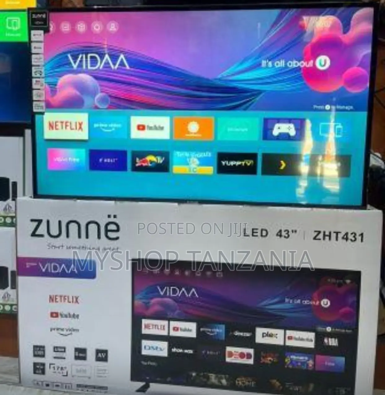 Zunne 43 Inches Smart Double Glass Tv