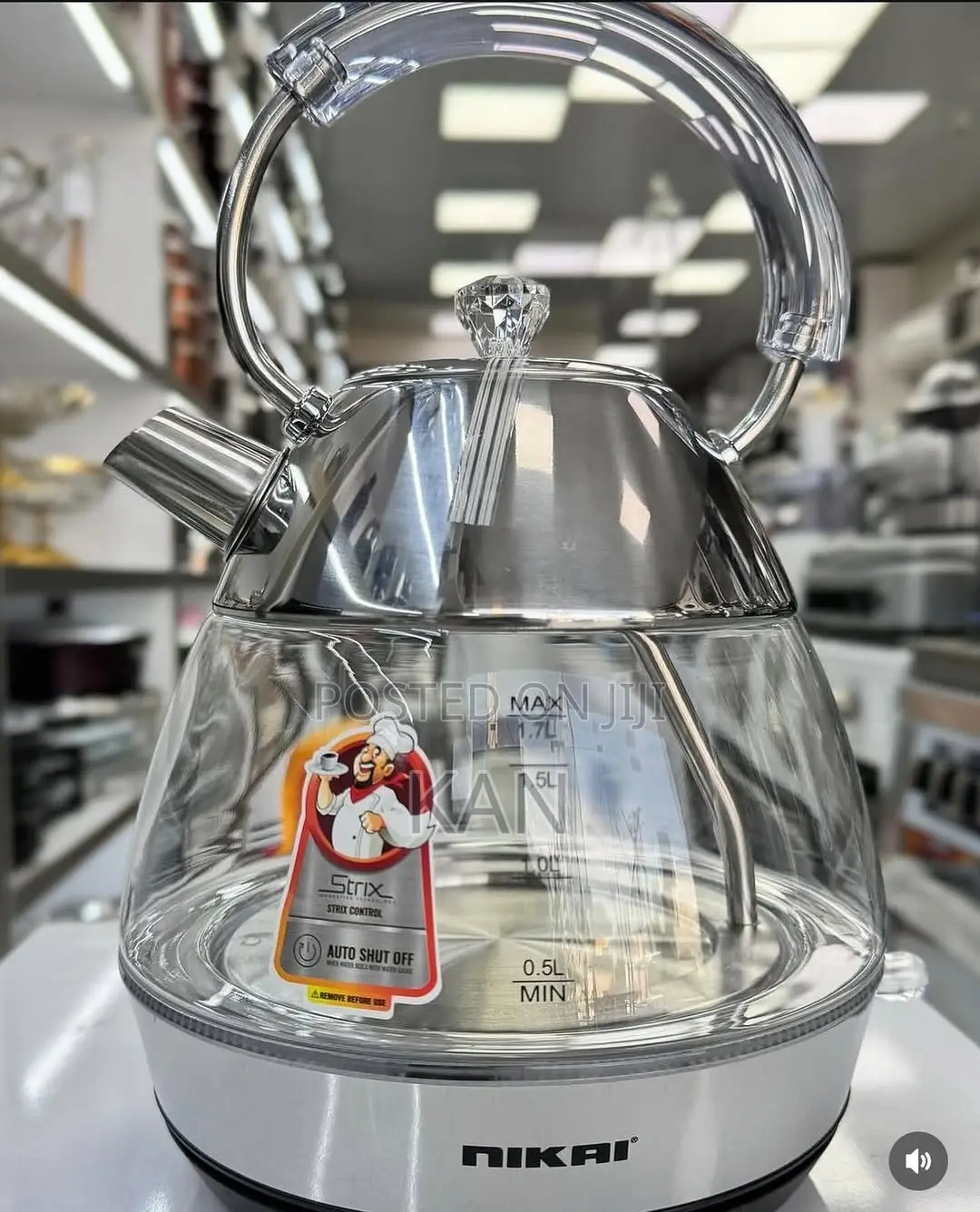 Nikai Glass Electric Kettle 1.7l