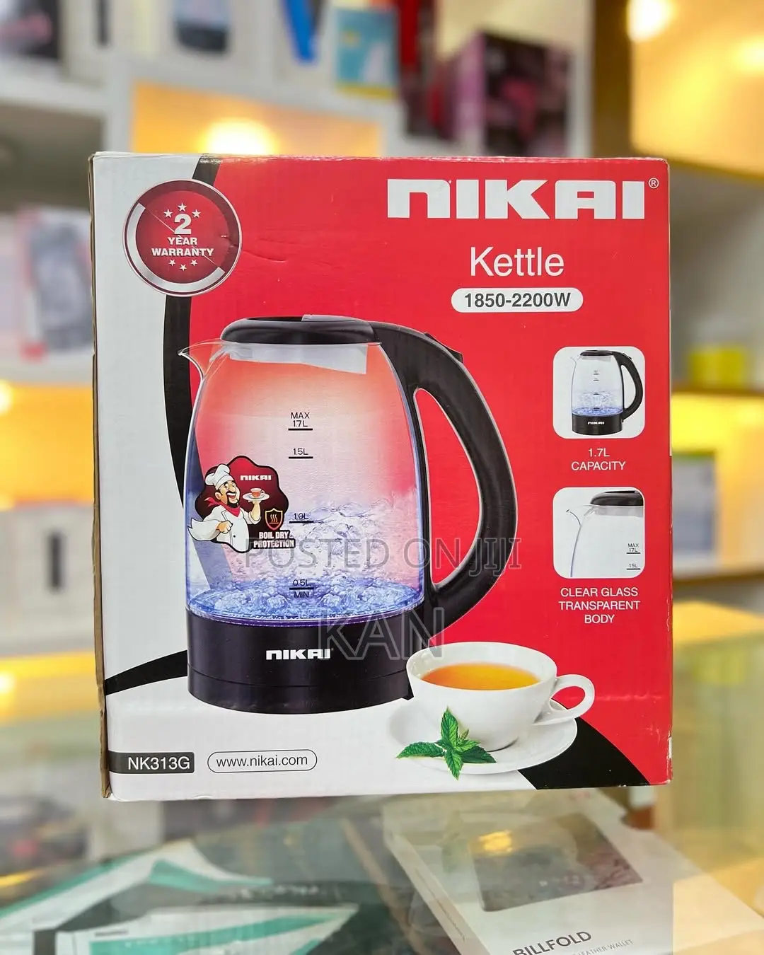 Nikai Electric Kettle 1850w 1.7l