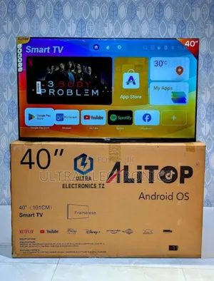 *Alitop Smart Android 14 Frameless Tv 40 Inch Youtube, Netflix