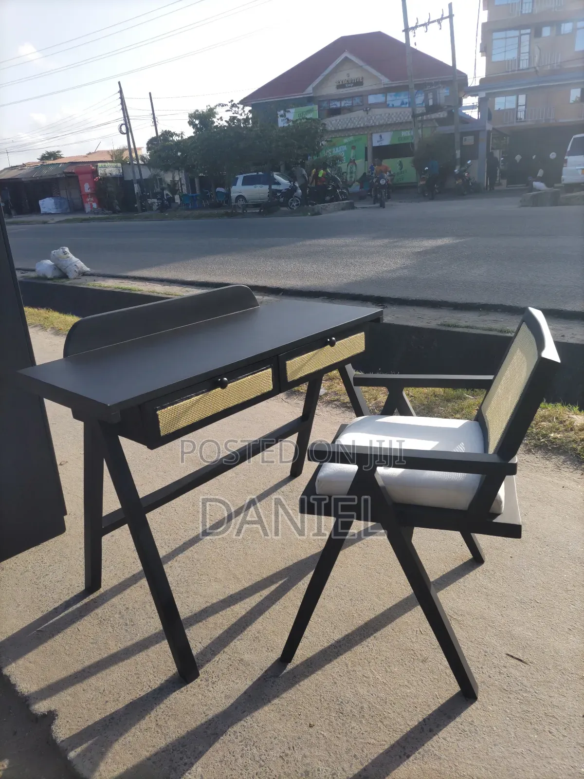 Home Office Table and Chair Black Color