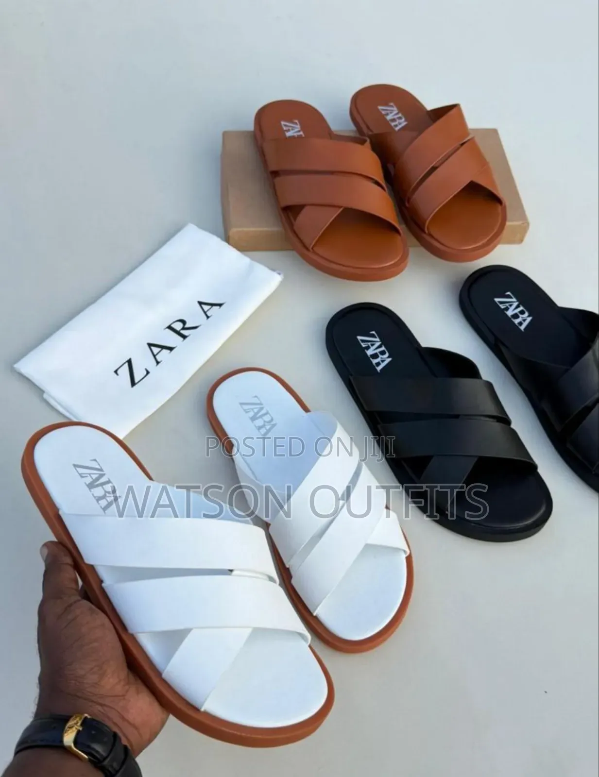 Sandals or Sendo Original or Org Za Zara Za Leather Materials
