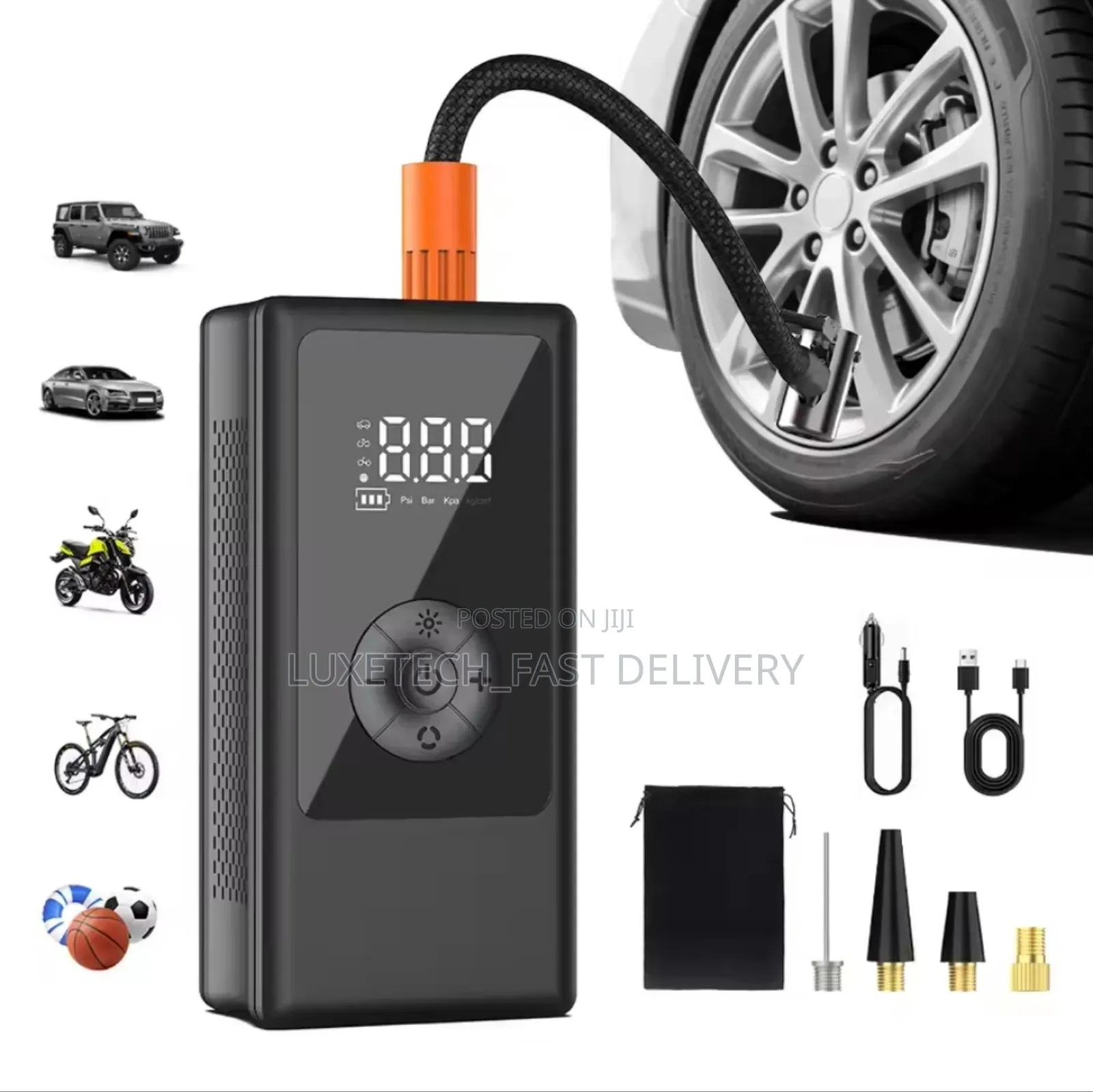Digital Cordless Car Air Pump Tire Inflator Compressor