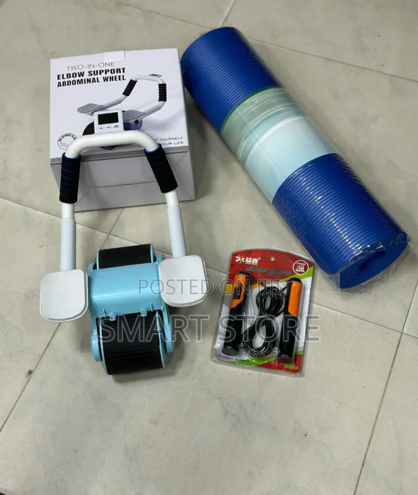Fitness Combination 2 Ab Rebound Roller, Yoga Mat Counting Jump Rope