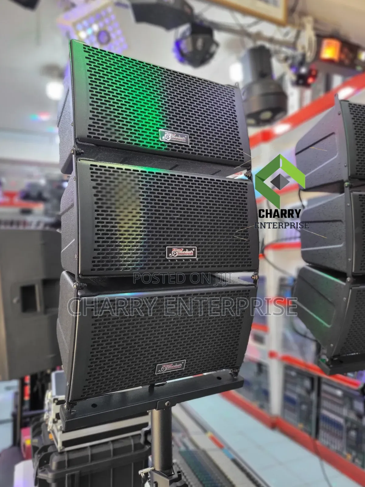 Powerful Soundsoft Speakers 2 Base Na 6 Tweeters Zinatumia Umeme