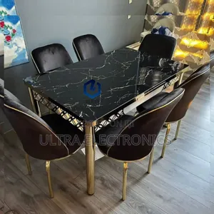 Modern Luxury Marble Restaurant/ Dining Table 6 Seaters Stylish