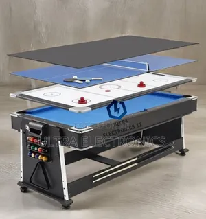 4 in 1 Classic 7ft Games Pool Table Air Hockey Tennis and Dining Table
