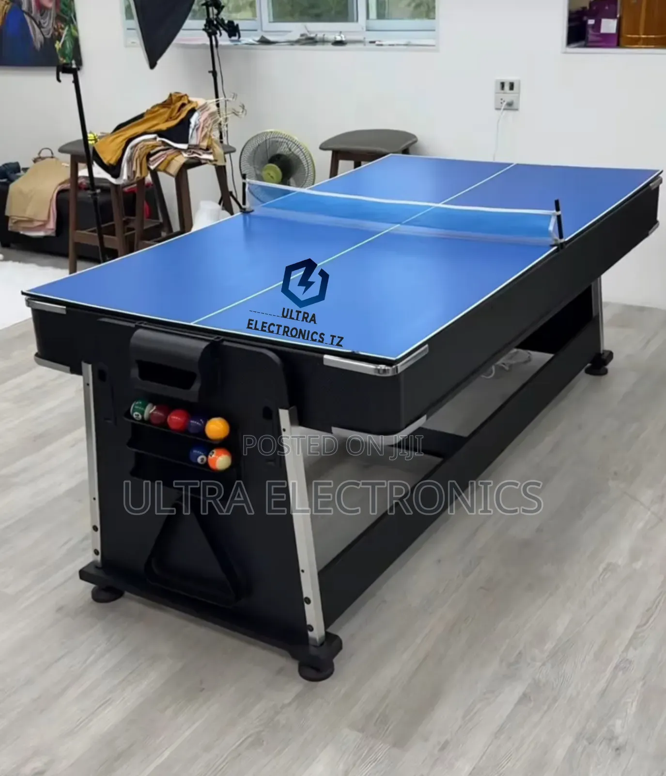4 in 1 Classic 7ft Games Pool Table Air Hockey Tennis and Dining Table