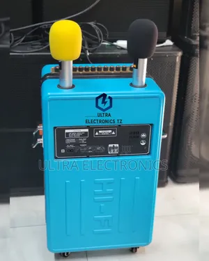 KTV Professional Powerful Rechargeable Digital Display Speaker 2 Mic