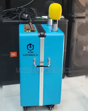 KTV Professional Powerful Rechargeable Digital Display Speaker 2 Mic